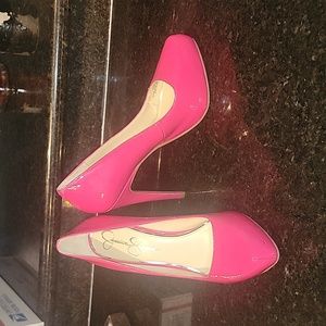Jessica Simpson hot pink size 10m shoes with 5" heel